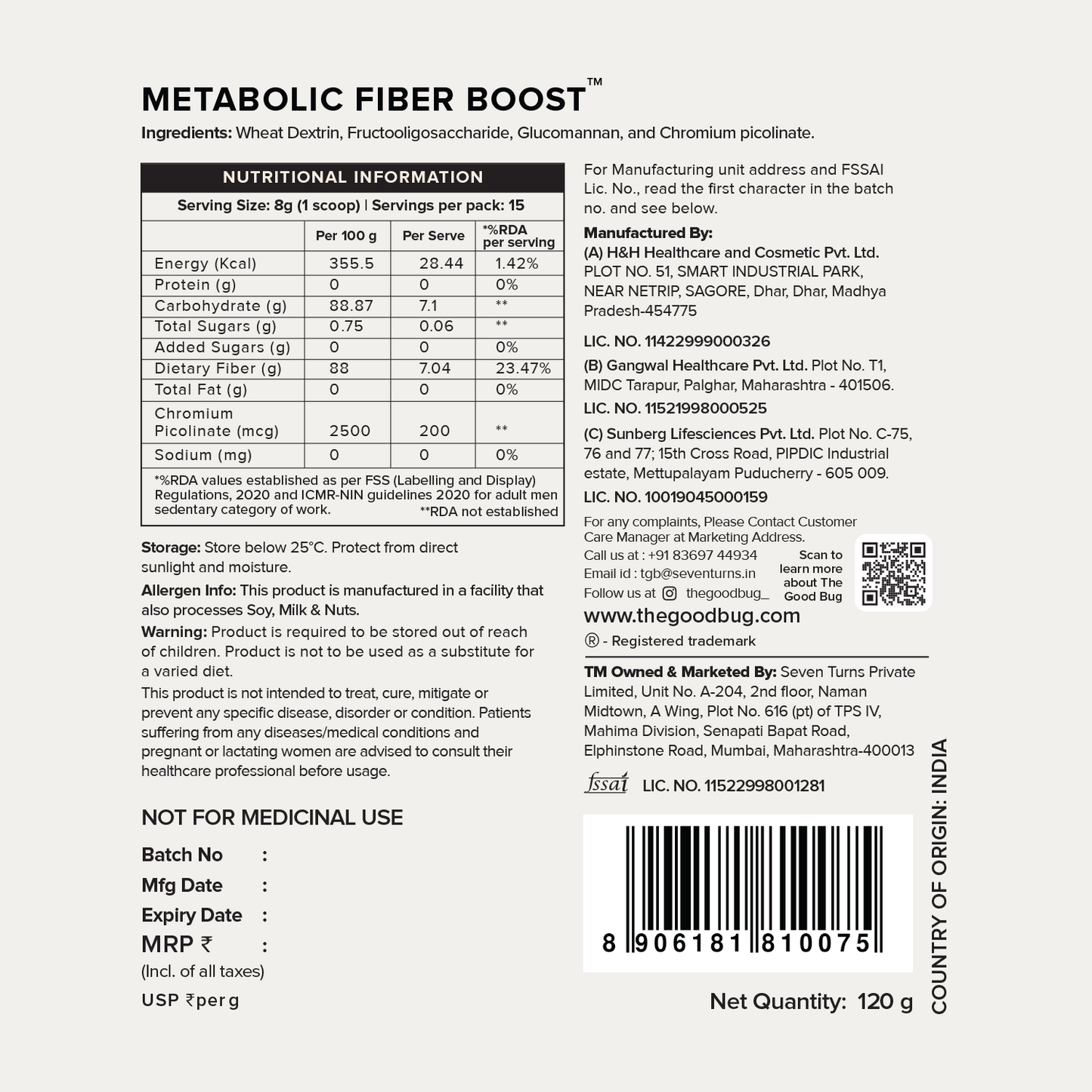 Metabolic Fiber Boost | Helps boost GLP-1