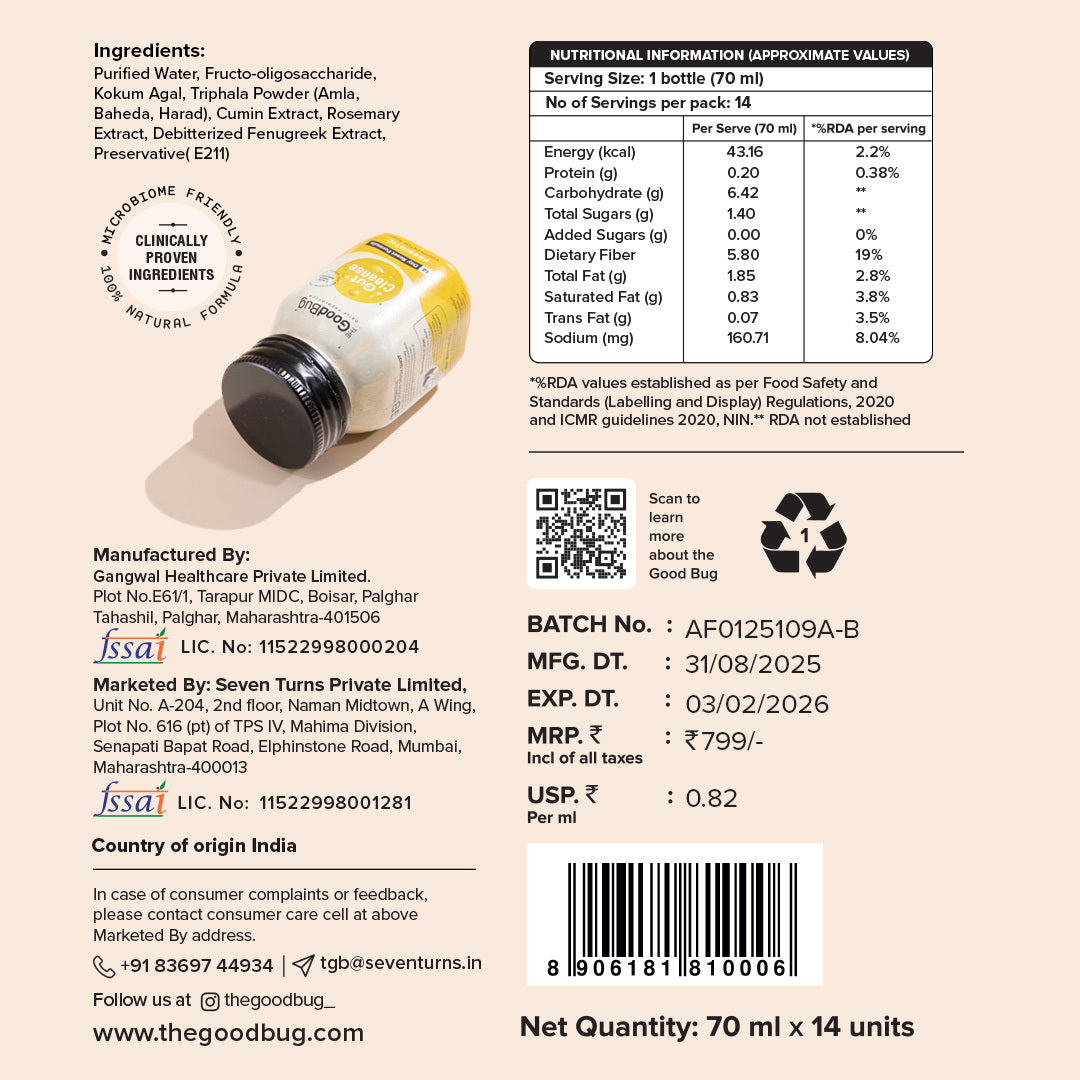 Gut Cleanse | 14 Prebiotic Colon Detox Shots