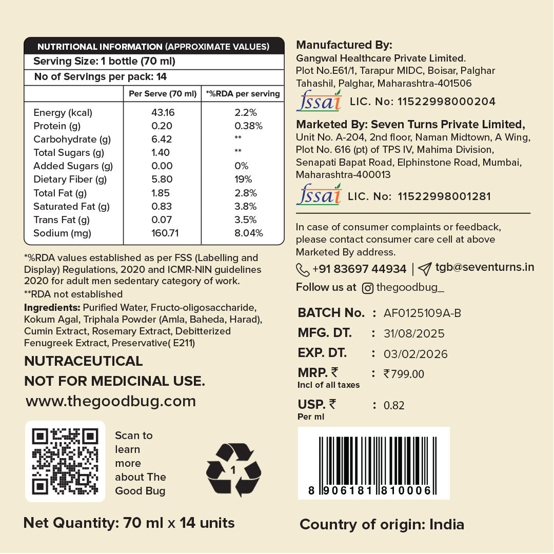 Gut Cleanse | 14 Prebiotic Colon Detox Shots