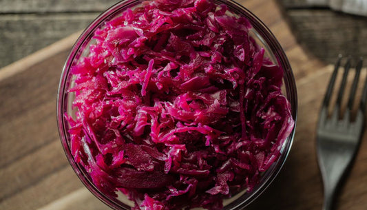 Making Beet and Cabbage Sauerkraut at Home
