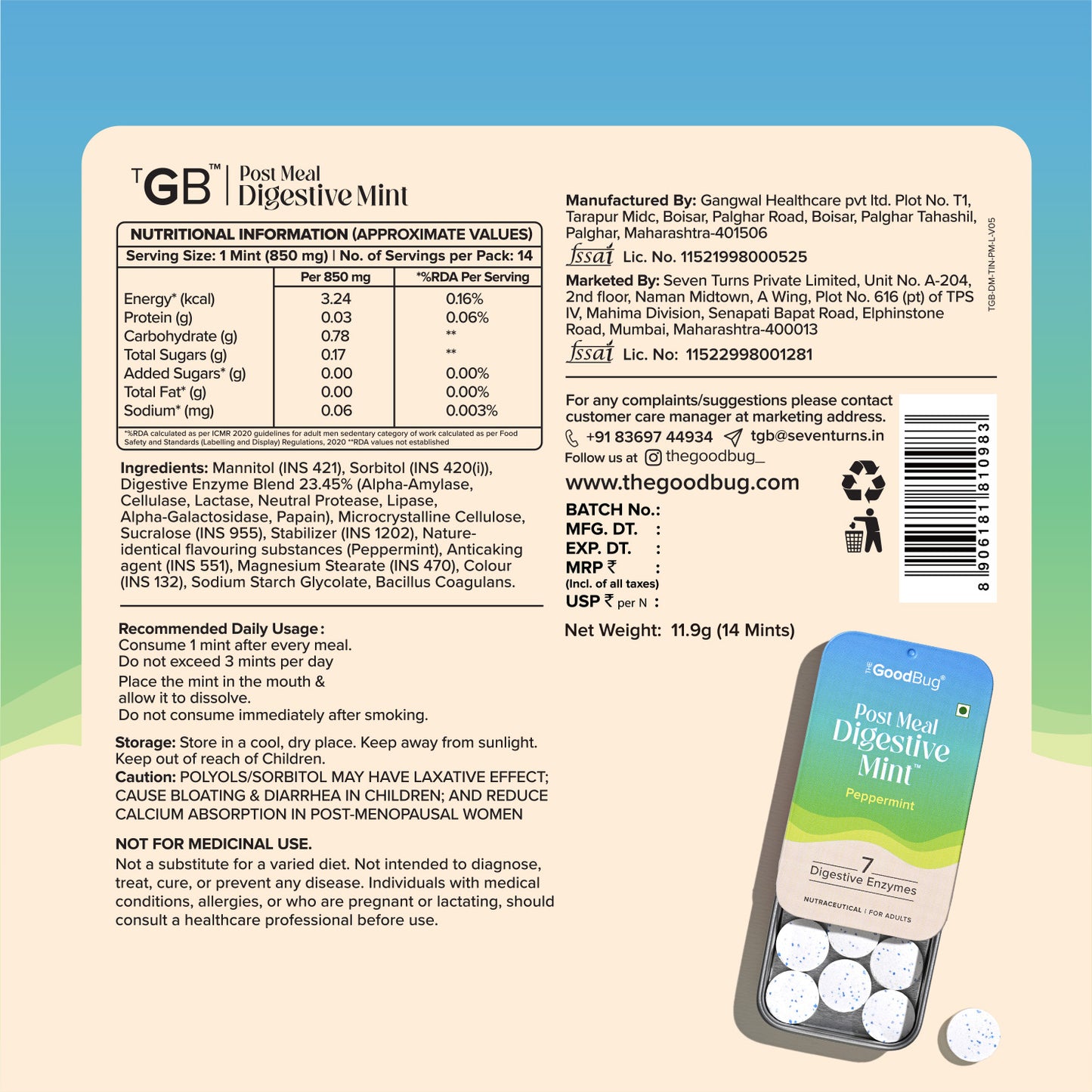 Post Meal Digestive Mint