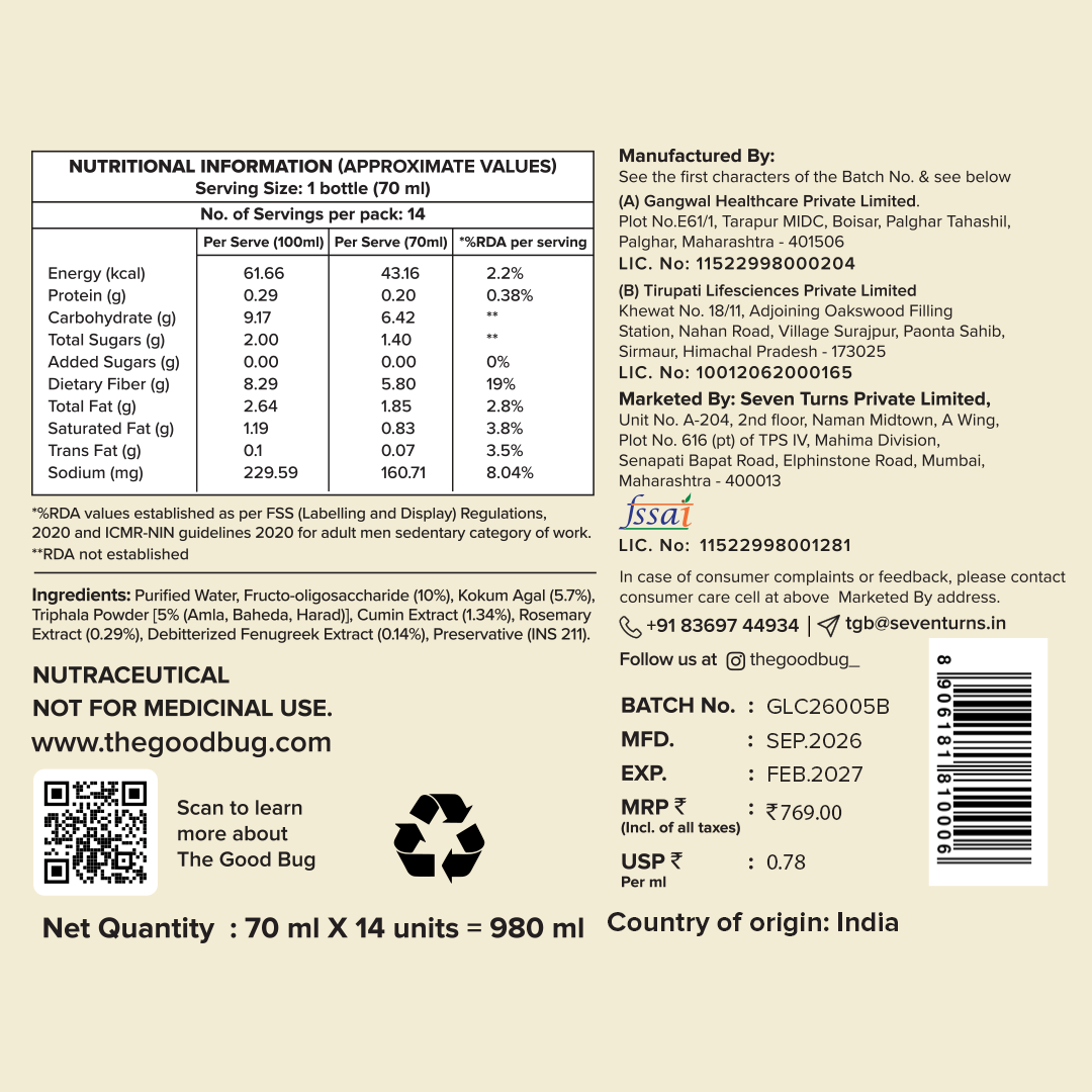 Gut Cleanse | 14 Prebiotic Colon Detox Shots™