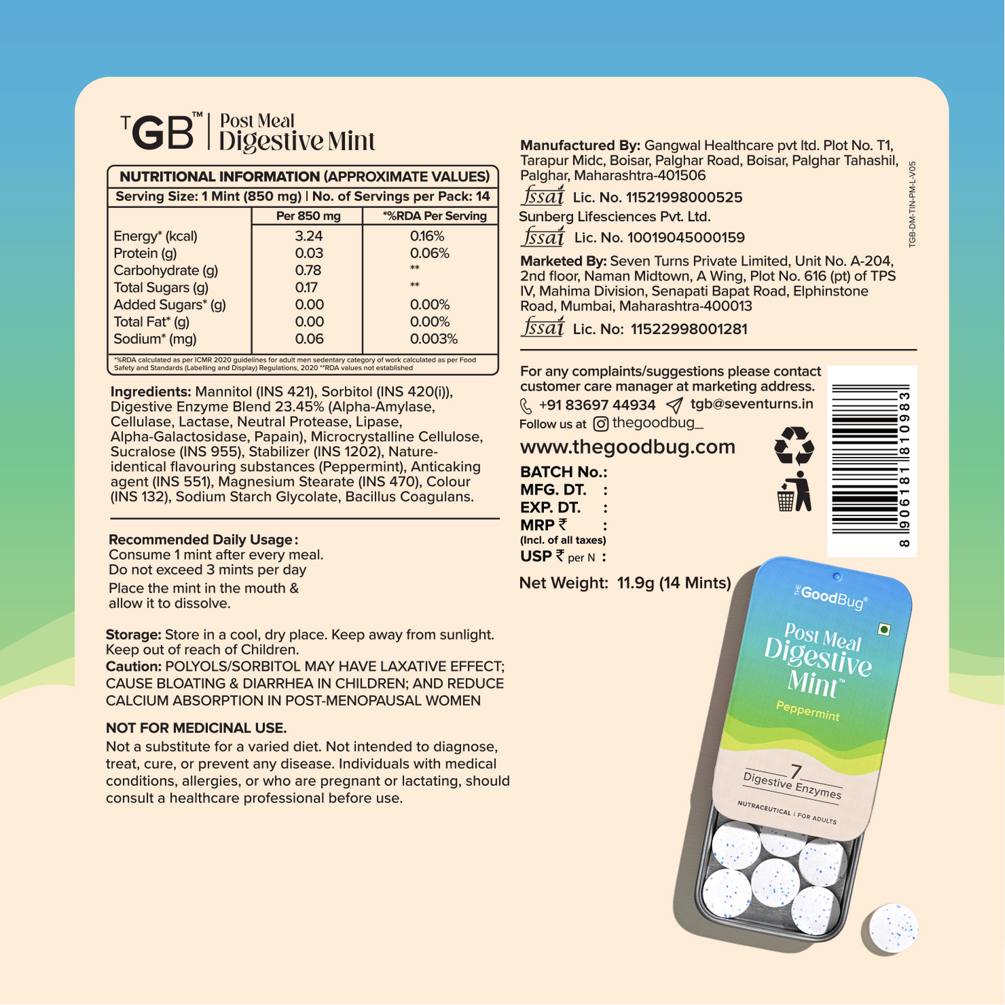 Post Meal Digestive Mint