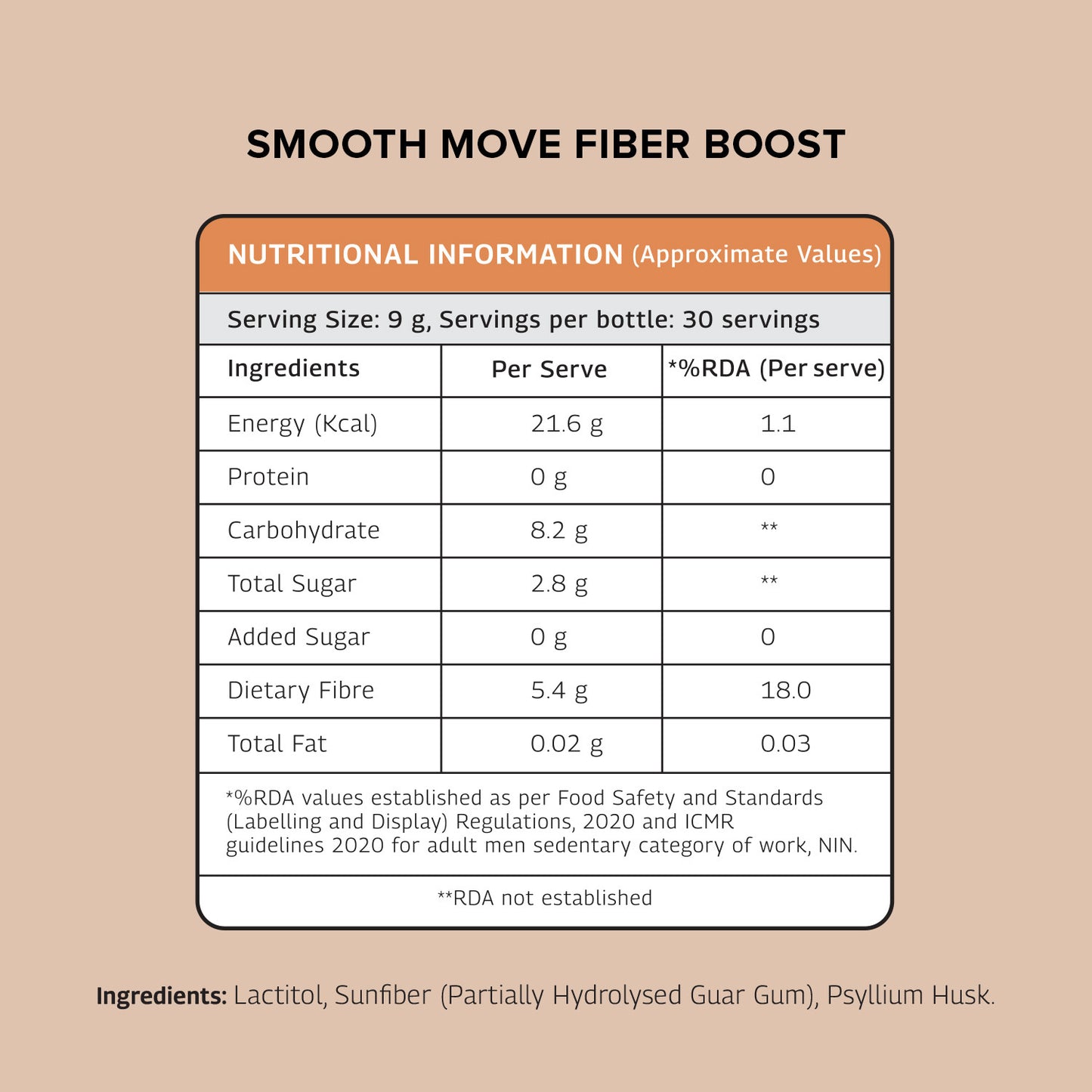 Smooth Move Fiber Boost | Regulates Bowel Movements
